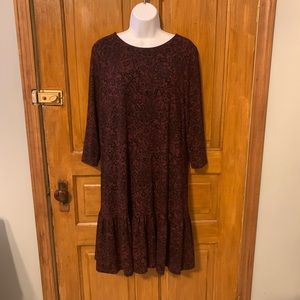 Express Autumn Dress with patterned detail